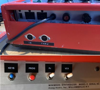 Moog-Minimoog with MIDI and red makeover